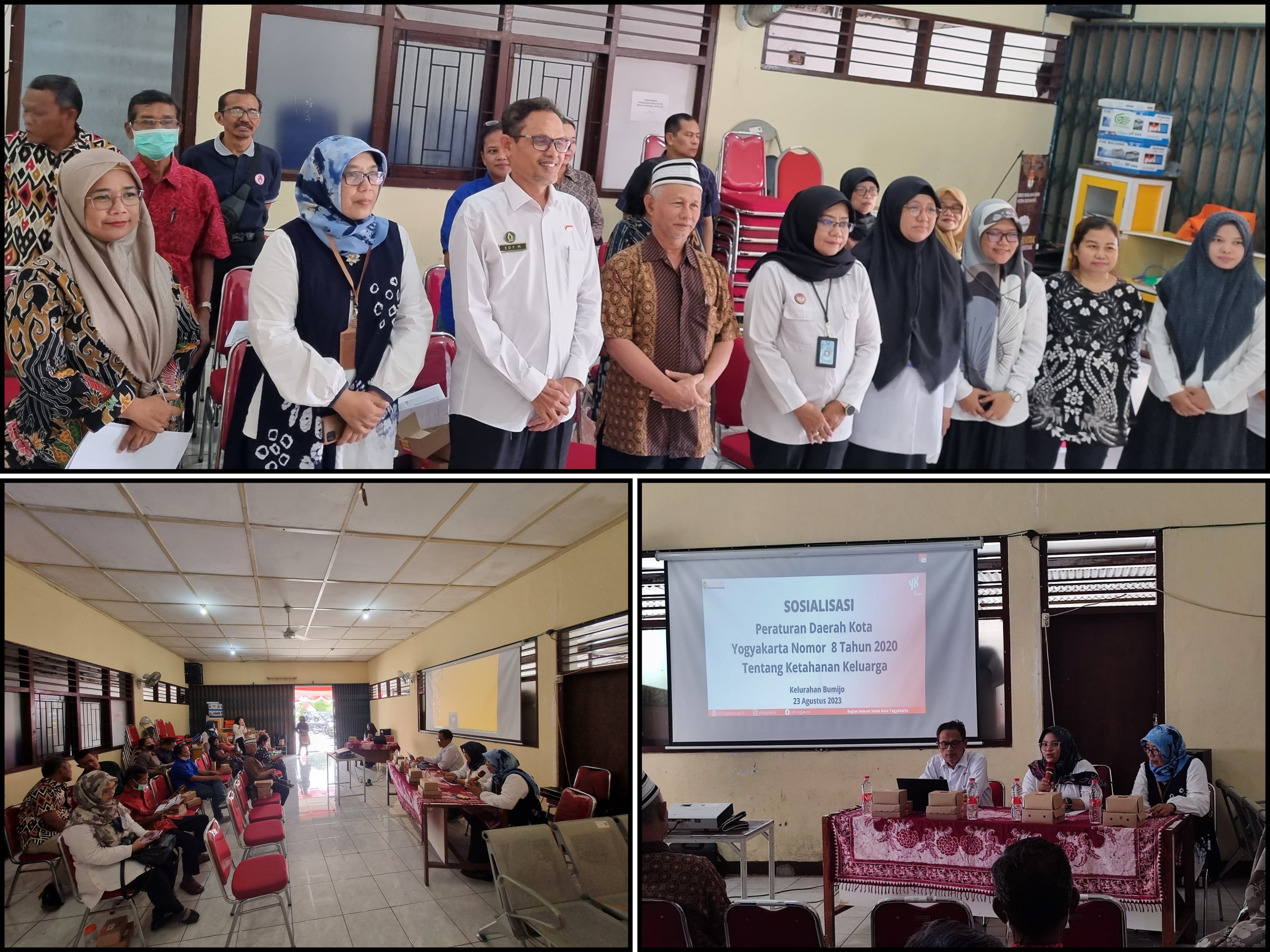Sosialisasi Peraturan Daerah Kota Yogyakarta Nomor 8 Tahun 2020 tentang Pembangunan Ketahanan Keluarga di Kelurahan Bumijo