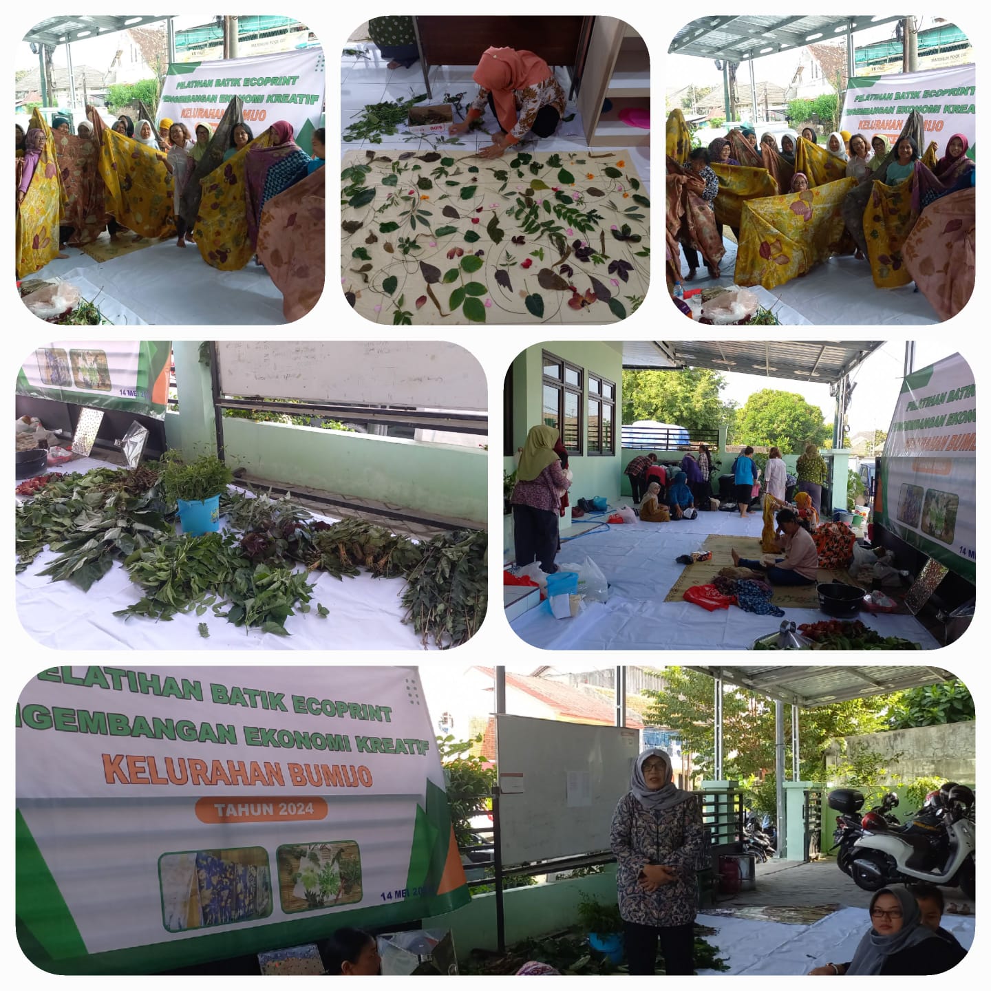 Pelatihan Batik Ecoprint Pengembangan Ekonomi Kreatif Kelurahan Bumijo